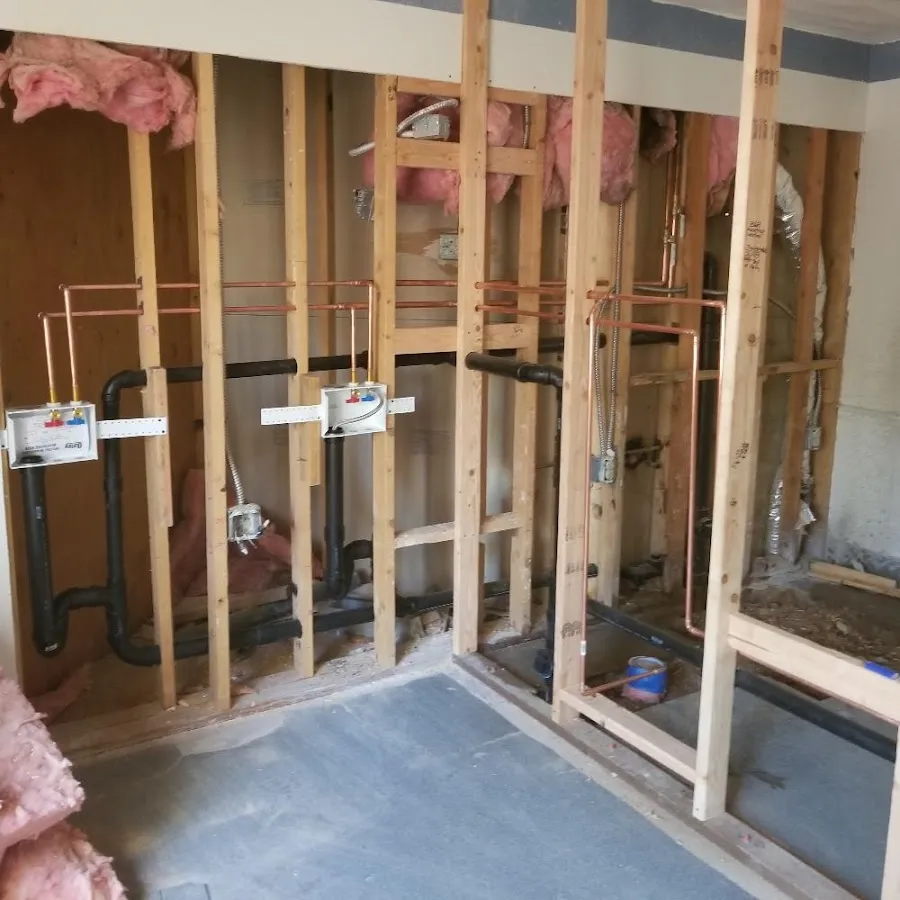 Copper pipe rough-in and plumbing installation in Fort Myers